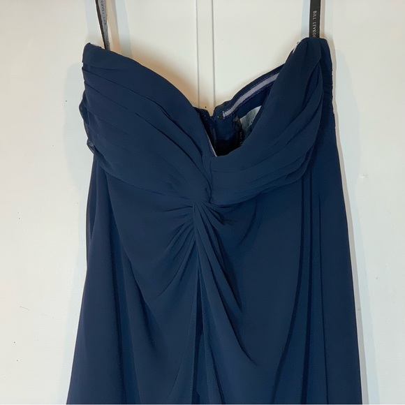 Bill Levkoff Chiffon Strapless Cocktail/Bridesmaid Dress - Picture 2 of 8